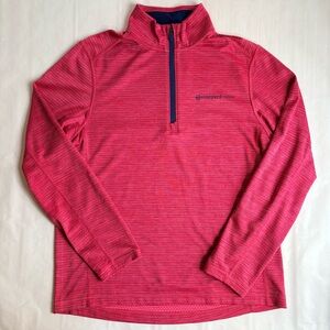 Vineyard Vines OTG Sankaty 1/4 Zip Pullover Men’s M Red Blue Performance Golf